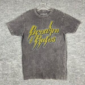 California Retrowear M Unisex Grunge Rocker Acid Wash Lightning Tee